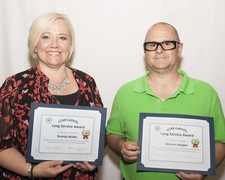 10 Year Long Service honourees: Brenda Mullin, Mervin Hooper.