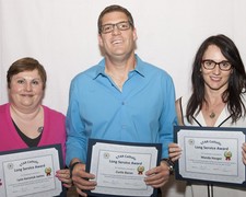 15 Year Long Service honourees: Lynn Karasiuk-James, Curtis Baron, Mandy Hauger.