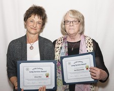 30 Year Long Service honourees: Chris Piro, Gail Musiowsky.