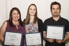 Five Year Long Service honourees: Pamela Greene, Brittany Delwel, Andrew Despres.
