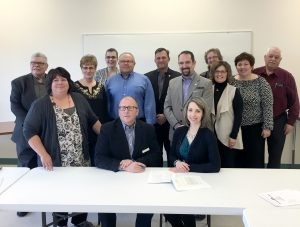 STAR Catholic, Wild Rose School Division, the Royal Canadian Mounted Police, Alberta Health Services, and Children and Family Services recently signed a Violence Threat Risk Assessment (VTRA) Protocol for the Drayton Valley area, March 22, 2017.